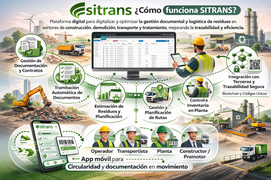 Cómo funciona SITRANS para gestión documental, logística y trazabilidad