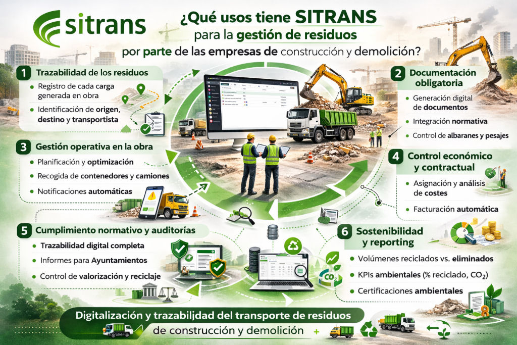 Qué usos tiene SITRANS para la gestión de residuos